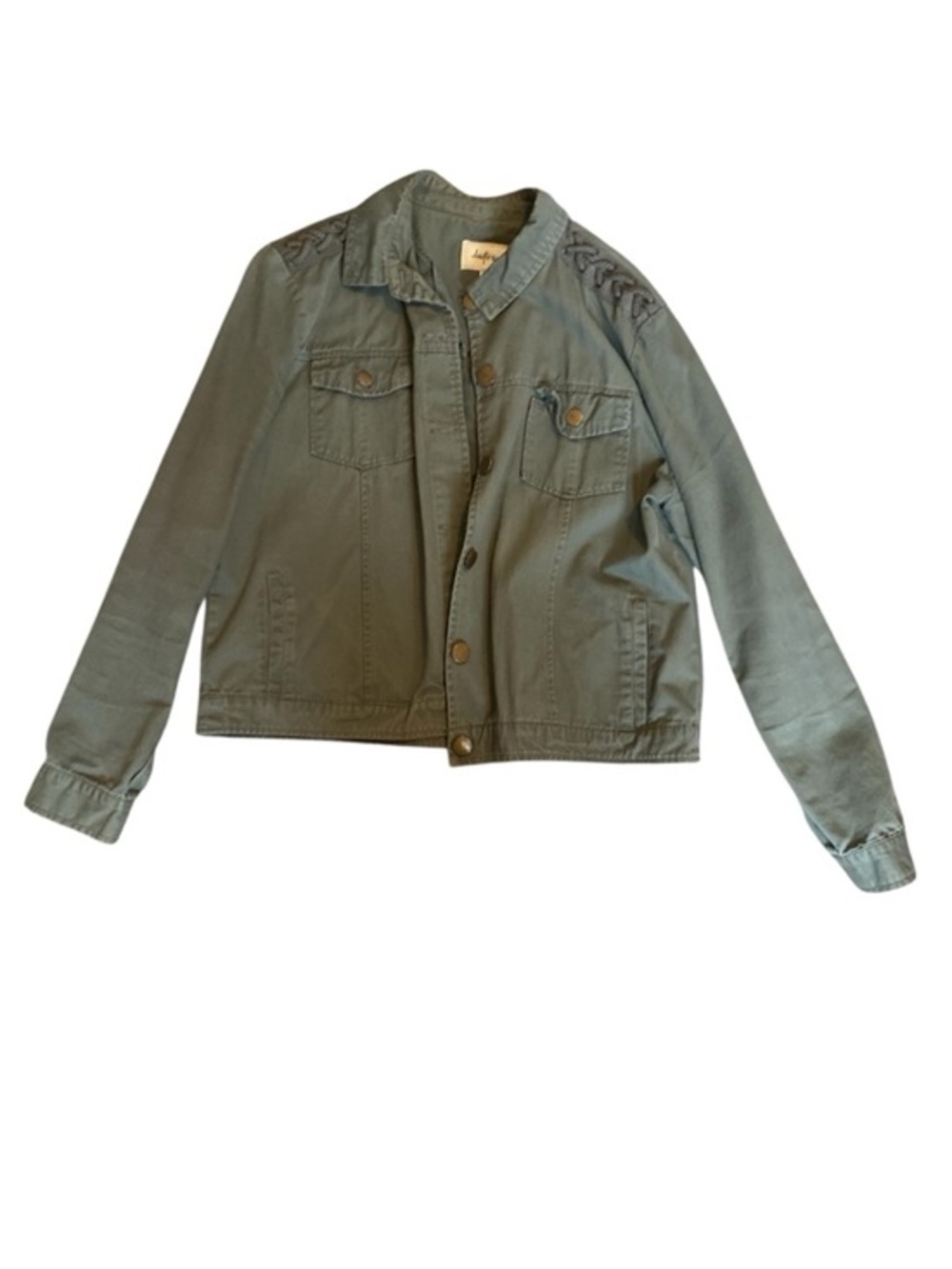 Daytrip Olive Green Button-Front Utility Jacket